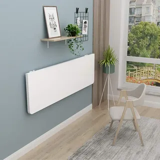 KDDFN Weißer Wandklapptisch,Schreibtisch,Wand Klappbar Esstisch,Größe Optional,für Schlafzimmer Badezimmer Küche,Restaurant,Wäscherei,Hauswirtschaftsraum (40 * 30cm/16 * 12in)