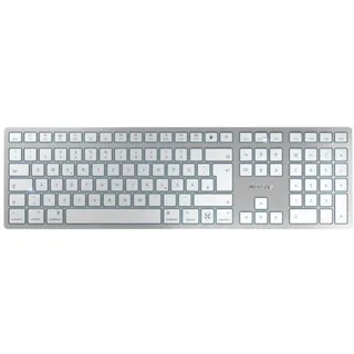 Cherry KW 9100 Slim FOR Mac kabellose Tastatur DE-Layout weiß-Silber