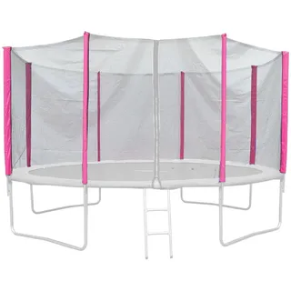 Jawinio Trampolin 366 x 366 cm inkl. Sicherheitsnetz Pink