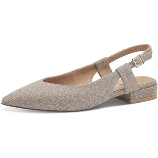 s.Oliver Damen Slingpumps Spitz Vegan, Gold (Champagne Glit), 38 EU