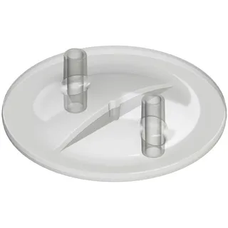 Kerbl Melkeimerdeckel flach 16x20mm transparent, 2 Stutzen
