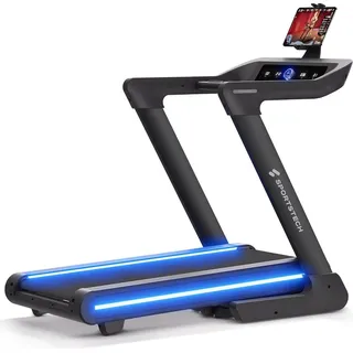 Sportstech Laufband sTread Lite | Klappbar | LED-Beleuchtung | Bis 20 km/h Schwarz