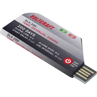 VOLTCRAFT VC-11576730 DLS-200 Temperatur-Datenlogger Messgröße Temperatur -30 bis 70 °C Einwegdatenlogger, PDF Funktion