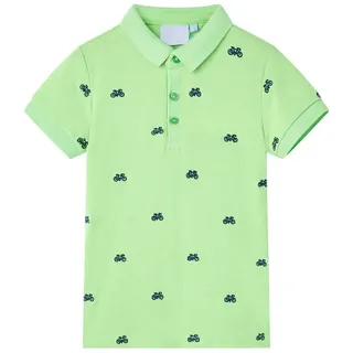 vidaXL Kinder-Poloshirt Neongrün 128