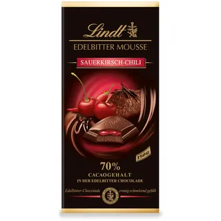 Lindt Edelbitter Mousse Sauerkirsch-Chili | 150 g Tafel