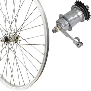 None 28 Zoll Fahrrad Laufrad Alu Hinterrad Rücktritt silber