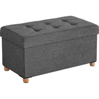 Songmics Truhenbank schiefergrau 38 x 76 x 40 cm