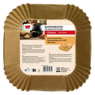 Quickpack Heißluftfritteusen, Backpapier 24x24cm