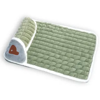 Generisch Orthopädisches Hundekissen für Kleine & Mittelgroße Hunde - Waschbar, rutschfest mit Hohem Rand - Abnehmbarer Bezug (Grün, S: 50×35 cm)