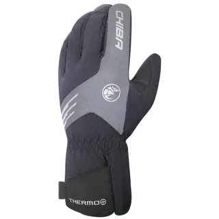 Chiba Fahrradhandschuhe Thermo Plus (Oberhand aus winddichtem Stretch-Fabric) schwarz - 1 Paar schwarz S