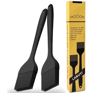 2 Stück 21cm Backpinsel,Silikonpinsel,Backpinsel Silikon,Silikonpinsel Küche,Pinsel Küche,Silikon Pinsel,Grillpinsel,Pinsel Backen,Spülmaschinengeeignet,für Backen,Kochen,Grillen
