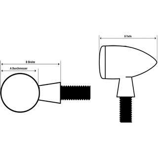KELLERMANN BL 1000 Dark LED, Lenkerendenblinker