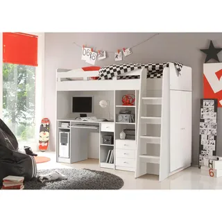 MID.YOU Hochbett UNIT - weiß