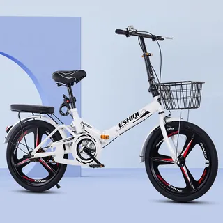 LETIANZG Klapprad Leichtgewicht 22/24 Zoll Erwachsenenfahrrad Kettenantrieb Leichter Aluminiumrahmen Reisefahrrad Unisex(B,22in)