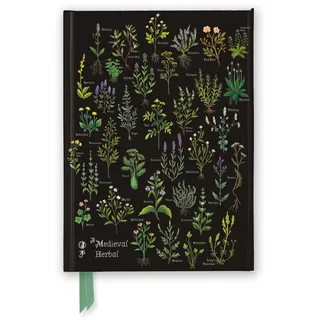 Flame Tree Gift Premium Notizbuch DIN A5: Anna Stead, Mittelalterliche Kräuter