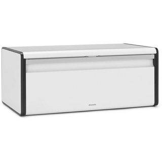 Brabantia Brotkasten mit Klappdeckel, Stahl, Fresh White, L