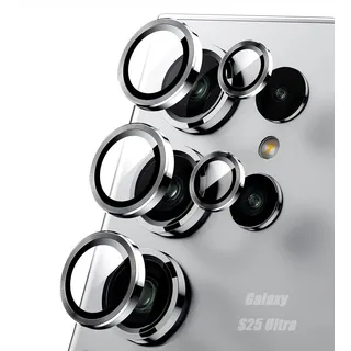 AFENGBOX 2 Set Kameraschutz für Samsung Galaxy S25 Ultra,9H Panzer Schutz Glas Objektivschutz Individuell Linse Schutz,Ultra HD Kratzfest Kamera Schutzfolie für Samsung S 25 Ultra,Silber