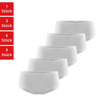 nur die germany NUR DIE Damen Panty Slip aus Baumwolle 5er Pack - weiß