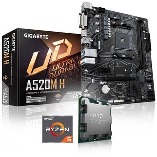 Memory PC Aufrüst-Kit Bundle AMD Ryzen 5 5600X 6X 3.7 GHz, 32 GB DDR4, GIGABYTE A520M H, komplett fertig montiert inkl. Bios Update und getestet