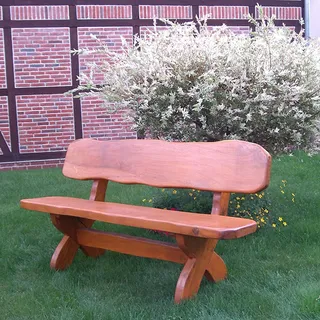 Gartenbank Salzburg 130cm, Eiche massiv, Holzbank aus Massivholz, Sitzbank Garte