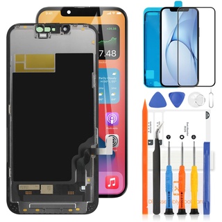 LADYSON LCD Bildschirm für iPhone 13 LCD Bildschirm für iPhone 13 A2633 A2482 A2631 A2634 A2635 LCD Display Touchscreen Digitizer Ersatz-Kit + Werkzeug (Incell, kein Original)