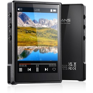 Surfans HiFi MP3 Player mit Bluetooth: F22 Full Touch Lossless Musikplayer - Tragbarer High Resolution DSD Digital Audio Player 32GB Speicher - erweiterbar auf 1TB