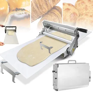 Dfdieratve Faltbare Teigausrollmaschine, Tisch-Teigausrollmaschine, Manuelle Kommerzielle Teigrollen-Teigausrollmaschine, Teigmaschine mit Einstellbarer Dicke, für Croissants, Gebäck A300