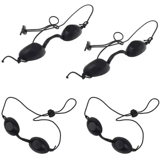 EORPAVU Solarium Brille,Schutzbrille, Bräunungsbrille, Solarium-Sonnenbrille, Beauty-Patienten-Sonnenbrille (4 Stück, schwarz)