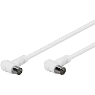 goobay 67355 - Koaxialkabel (3,5 m, IEC, IEC, Male connector / Female connector, Weiß, 75 Ohm)