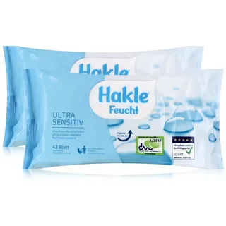 Hakle Feucht Ultra Sensitiv 42 Blatt Feuchtes Toilettenpapier Nachfüller (2er Pack)