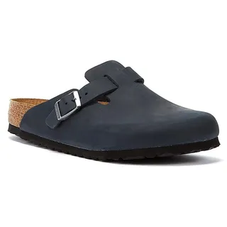 Birkenstock Boston Nubukleder geölt schmal schwarz 41