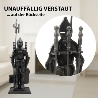 Trutzholm Kaminbesteck Modell Ritter 4-tlg Gusseisen 0,55 m Schwarz