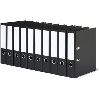 Amazon Basics Aktenordner DIN A4 70 mm Schwarz 10 St.