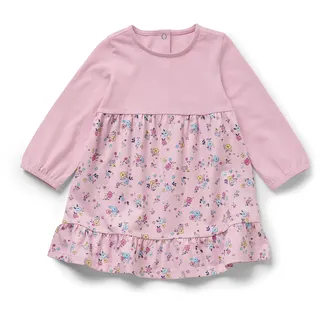 Tchibo - Baby-Jerseykleid - Gr. 74/80 - rosa/geblümt