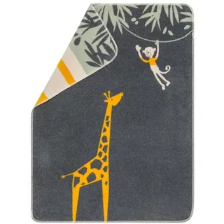 David Fussenegger Babydecke Maja 'Giraffe' 75 x 100 cm Anthrazit