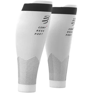 COMPRESSPORT - Kompressions-Wadenbandage – R2V2 – Muskelschutz, Leistung und Erholung für Sport – Ultraleicht und Antistatig – Laufen, Radfahren, Trail und Triathlon, 42-46, Weiß
