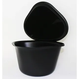 TUPPERWARE Tischmüll Eimer Bio Mülleimer Adretto in Schwarz 2,5L + Joghurtbecher
