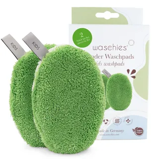 Waschies Waschpads für Babys und Kinder 2er Grün