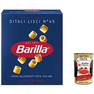Barilla 5x Pasta Barilla Ditali lisci Nr. 45 Nudeln 500g+Italian polpa 400g