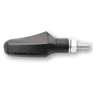 Highsider smart Shorty-Fin LED 3in1 Blinker-Rücklicht-Kombination Gehäuse Schwarz / Linse Rauchgrau (Paar), Hinten