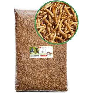 Paul ́s Mühle Mehlwürmer getrocknet, Proteinreiche Würmer für Igel, Hamster, Teichfische und Vögel, 1 kg