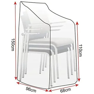 Woltu Schutzhülle Gartenstuhl 68x96x110/150 cm, Abdeckung für Gartenmöbel, Abdeckhaube aus PE, Plane UV-Beständig wasserabweisend Winterfest reißfest, Transparent