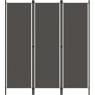 Paravent Outdoor Wetterfest Blackout Curtain 3-TLG. Raumteiler Anthrazit 150x180 cm