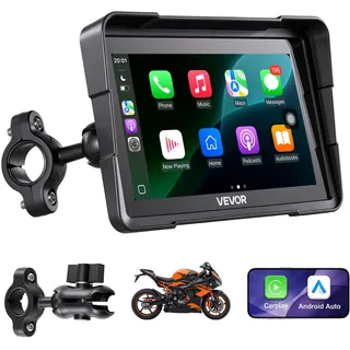 Vevor 7 Zoll Motorradnavigation mit Carplay und Android Auto