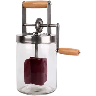 Yiustldd Manuelle Buttermaschine – Selbstgemachte Butter mit Edelstahlgetriebe, einfach zu bedienen, Küchenzubehör,1500ml