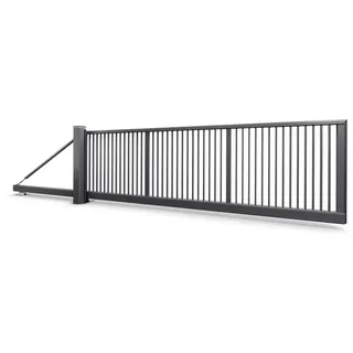 MR-Shop Schiebetor freitragend Premium elektrisch, anthrazit, 7.000 mm x 2.000 mm