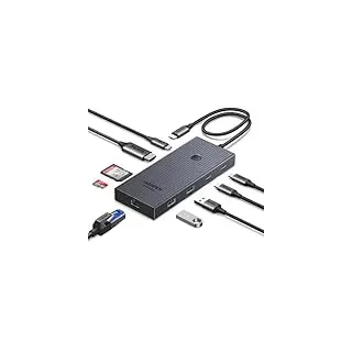 UGREEN Revodok Pro 1091 USB C Hub, 10Gbps USB C Adapter mit 4K HDMI, Gigabit Ethernet, USB 3.2 10Gbps Datenports, SD/TF Kartenleser, PD 100W Kompatibel mit MacBook Neo, Surface, iPad Pro usw.