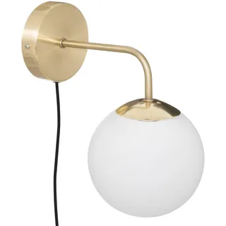 Wandleuchte Kugel aus Glas DRIS, golden, Ø 15 cm