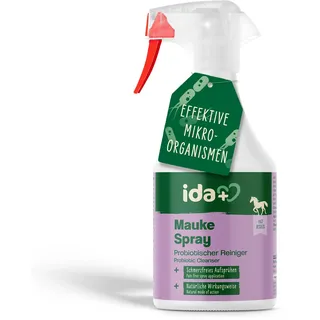 Ida Plus Mauke Spray für Pferde 500 ml - schnelle Hilfe bei Mauke, Strahlfäule & Ekzemen - Mauke Mittel mit effektiven Mikroorganismen - rasche Linderung, hautfreundliche & schmerzfreie Hufpflege