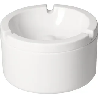 elasto Windaschenbecher 'Panarea' - Robuster Melamin Aschenbecher für draußen, Balkon, Camping oder Reise - weiß - Weiß